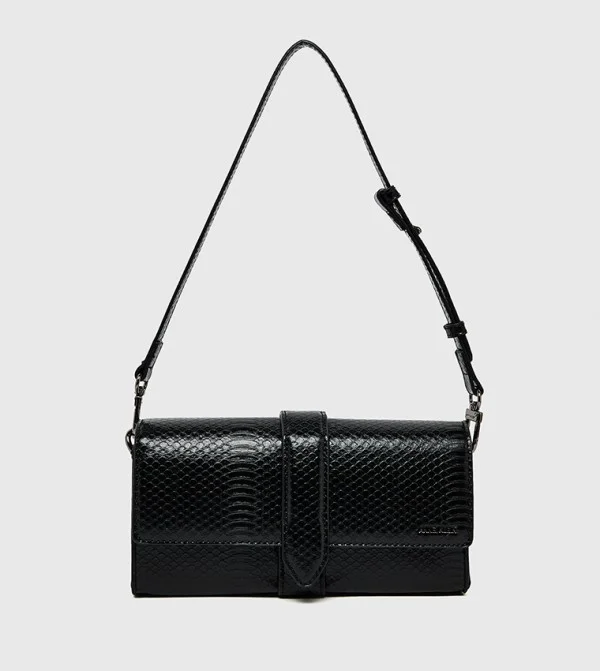 ANNE KLEIN Anne Klein Croc Textured Flap Shoulder Bag